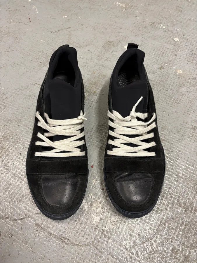 Kris Van Assche Black Suede Leather Laced Low Sneakers – Dolce