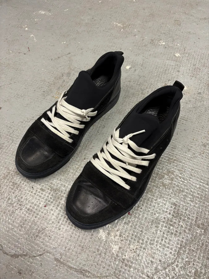 Kris Van Assche Black Suede Leather Laced Low Sneakers – Dolce