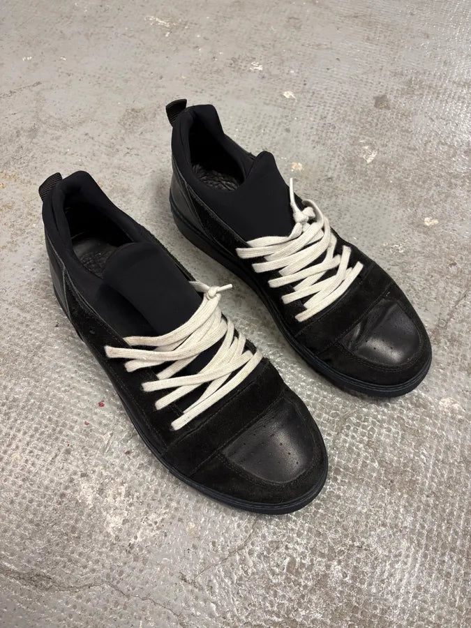 Kris Van Assche Black Suede Leather Laced Low Sneakers (42eu/us8.5) PBAVMhr 3