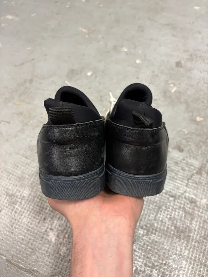 Kris Van Assche Black Suede Leather Laced Low Sneakers – Dolce