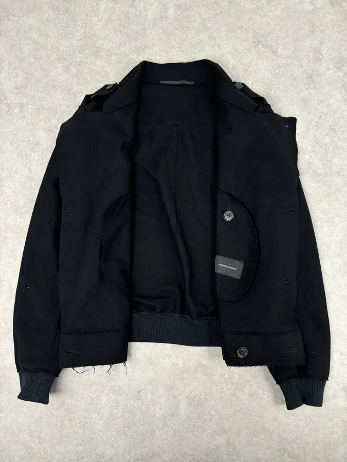 2010s Kris Van Assche Black Wool Double-Breasted Jacket WfIBLfk 6