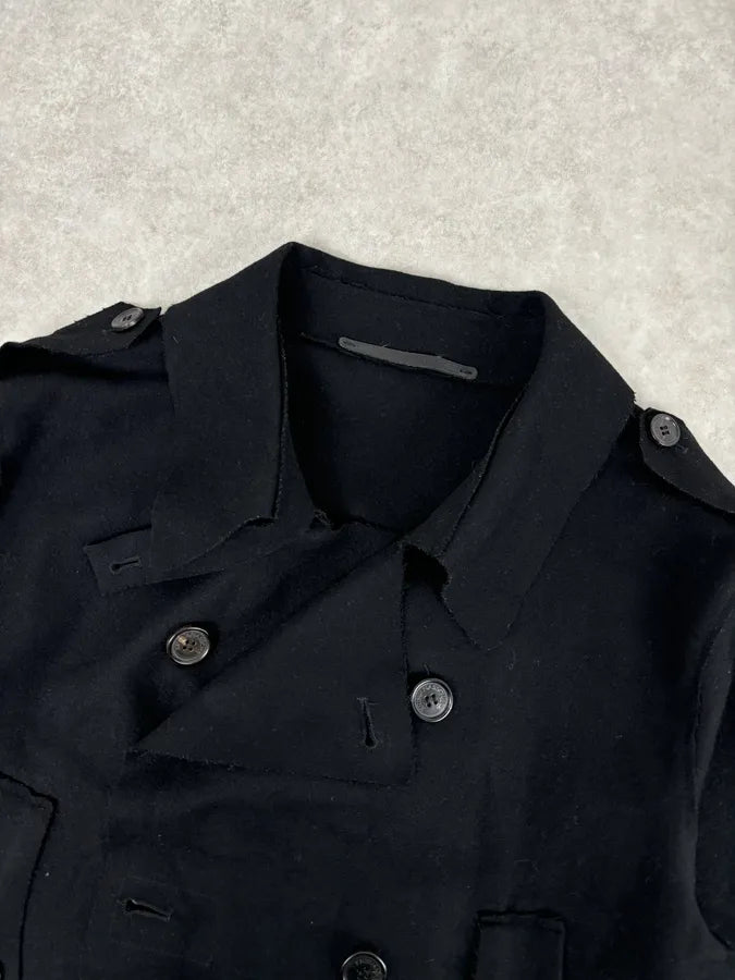 2010s Kris Van Assche Black Wool Double-Breasted Jacket WfIBLfk 3