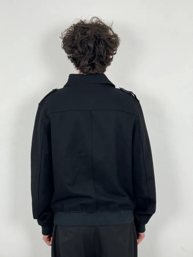2010s Kris Van Assche Black Wool Double-Breasted Jacket WfIBLfk 2