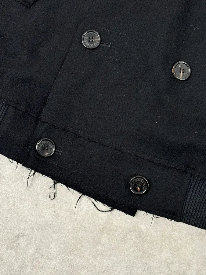 2010s Kris Van Assche Black Wool Double-Breasted Jacket WfIBLfk 8