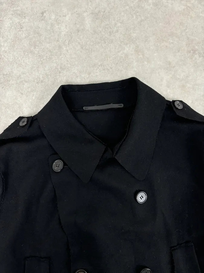 2010s Kris Van Assche Black Wool Double-Breasted Jacket WfIBLfk 7