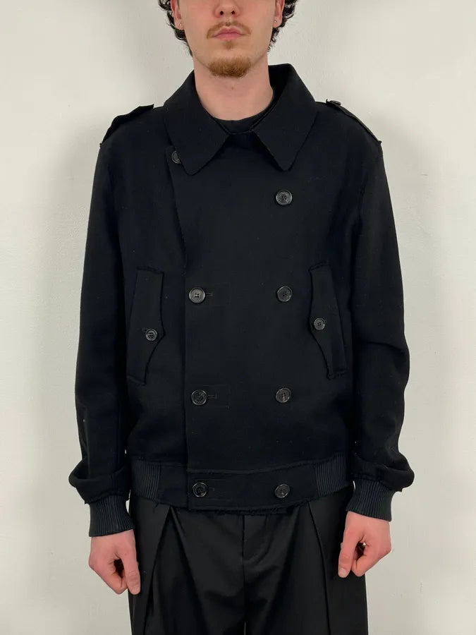 2010s Kris Van Assche Black Wool Double-Breasted Jacket WfIBLfk 1