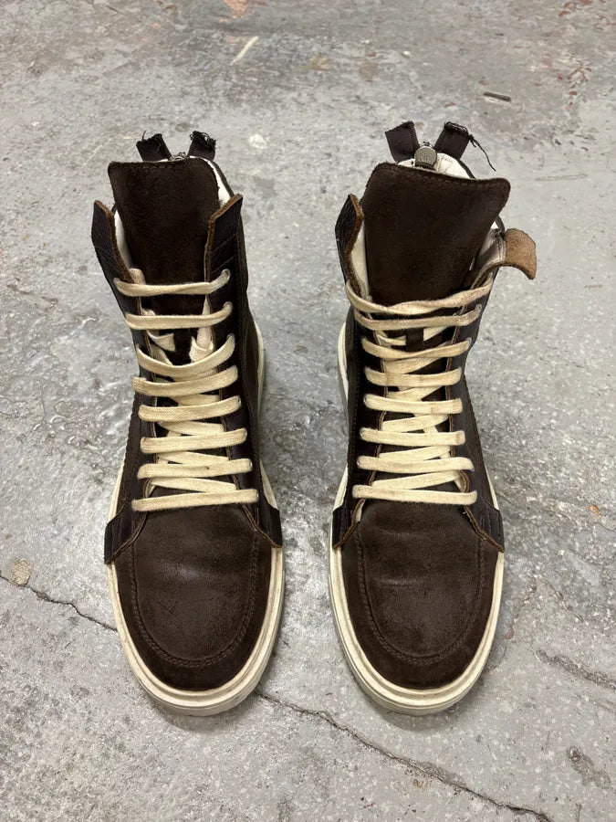 Kris Van Assche Brown Suede Leather Laced High Sneakers (45.5eu/us11.5) gcciRwb 1