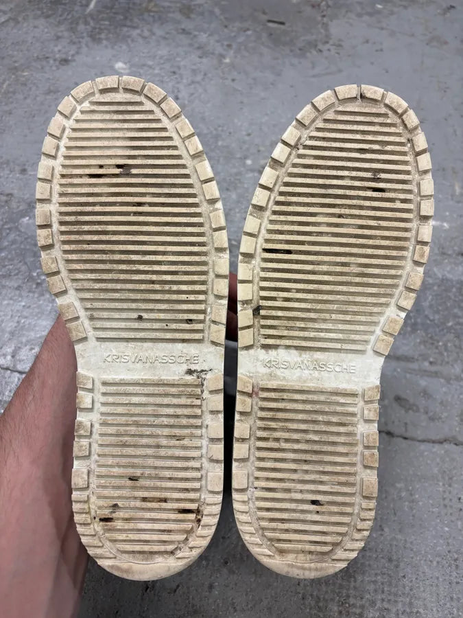 Kris Van Assche Brown Suede Leather Laced High Sneakers (45.5eu/us11.5) gcciRwb 7