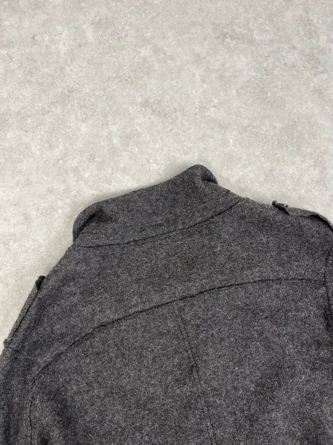 Kris Van Assche Grey Wool Double-Breasted Jacket Vugqhzf 6