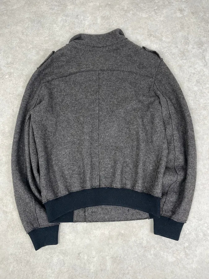 Kris Van Assche Grey Wool Double-Breasted Jacket Vugqhzf 5