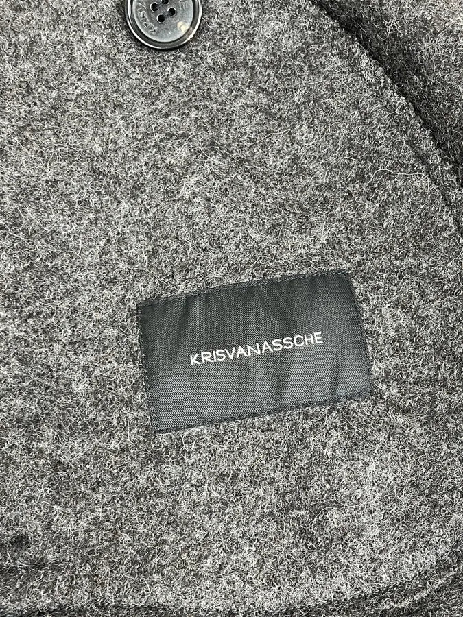 Kris Van Assche Grey Wool Double-Breasted Jacket Vugqhzf 8