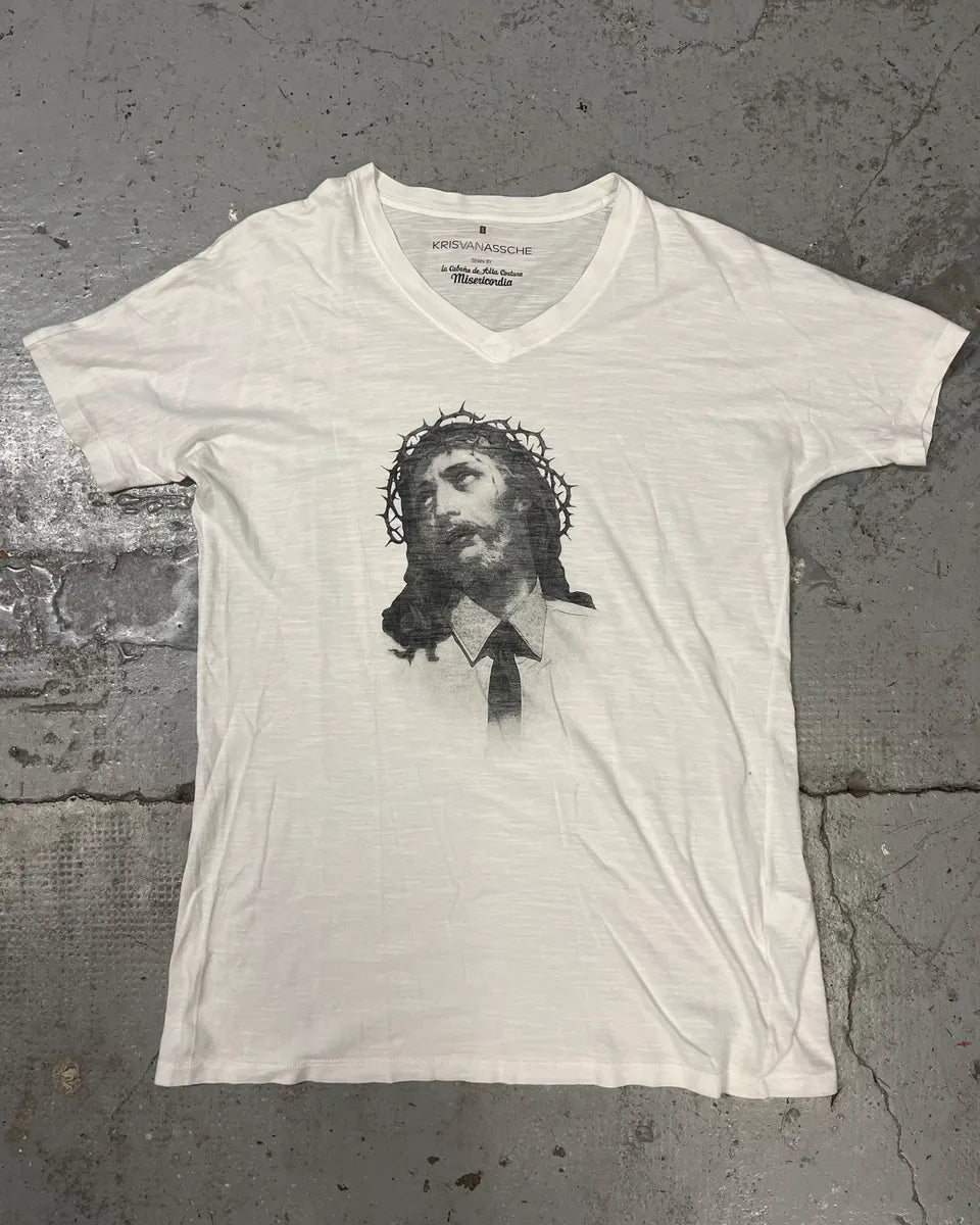 Kris Van Assche Christ White T-Shirt (S/M) yuDKDLE 0