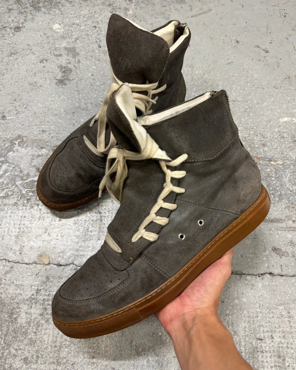 Kris Van Assche Grey Suede Leather High Shoes (44eu/us10) HgcHqYF 0