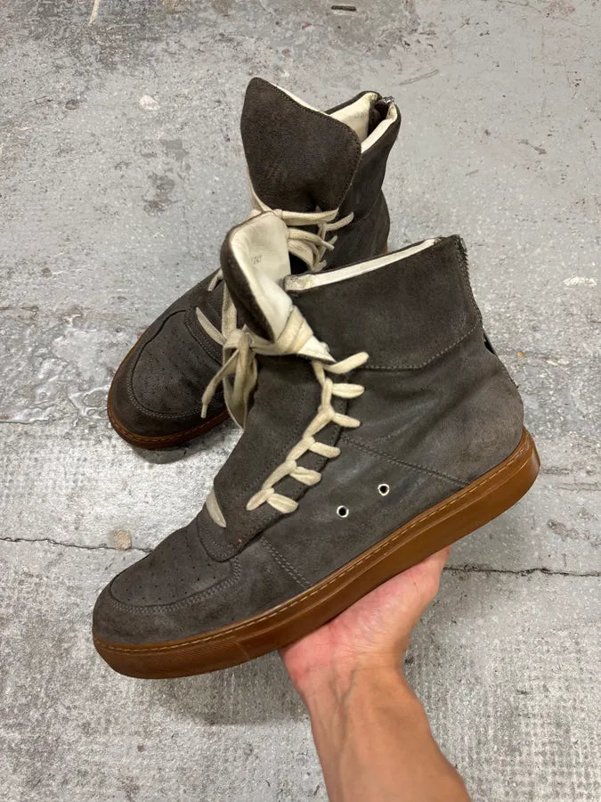 Kris Van Assche Grey Suede Leather High Shoes (44eu/us10) HgcHqYF 2