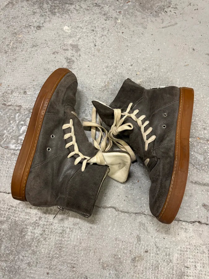 Kris Van Assche Grey Suede Leather High Shoes (44eu/us10) HgcHqYF 3