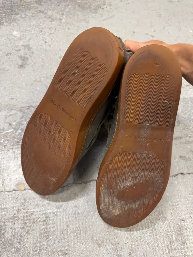 Kris Van Assche Grey Suede Leather High Shoes (44eu/us10) HgcHqYF 5