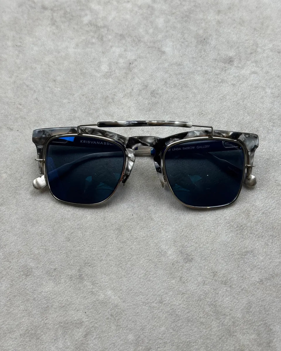Kris Van Assche Grey Tortoiseshell Acetate Square Sunglasses PPqJngl 3