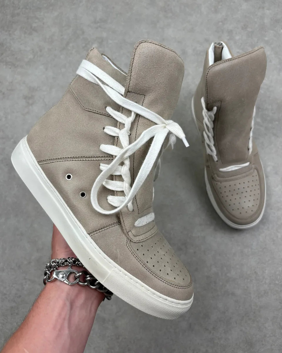 2010s Kris Van Assche Megalaced Beige High Sneakers FzsMDoK 0