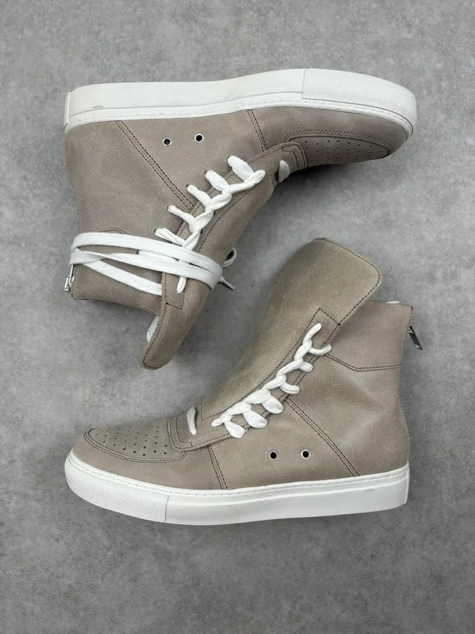 2010s Kris Van Assche Megalaced Beige High Sneakers FzsMDoK 3
