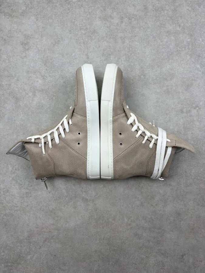 2010s Kris Van Assche Megalaced Beige High Sneakers FzsMDoK 5