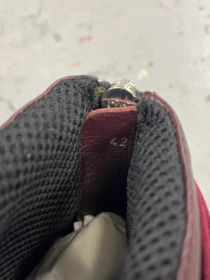 Kris Van Assche Leather & Suede Laced Burgundy Shoes zaOvjZQ 7