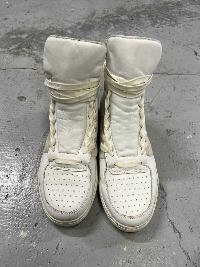 Kris Van Assche Leather & Suede Laced White Shoes BvgWoer 4
