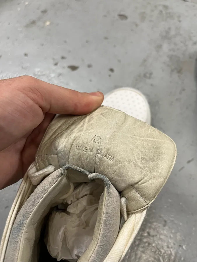 Kris Van Assche Leather & Suede Laced White Shoes BvgWoer 7