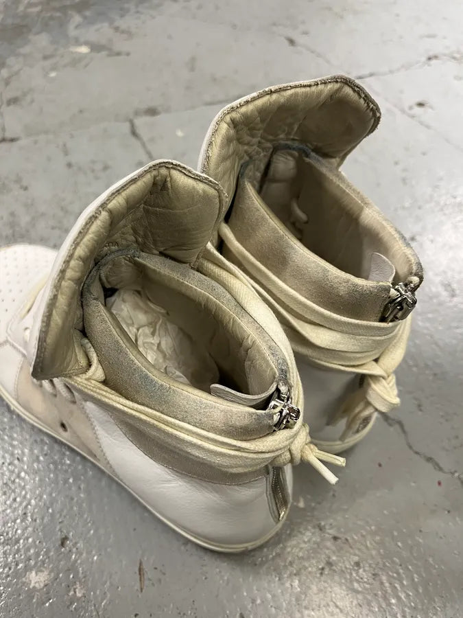 Kris Van Assche Leather & Suede Laced White Shoes BvgWoer 8