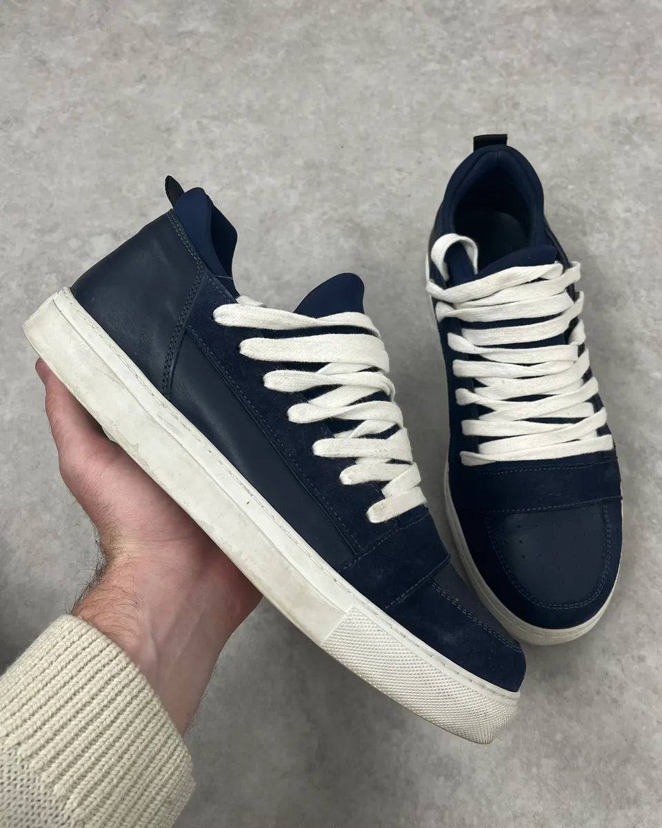 Kris Van Assche Navy & White Megalaced Sneakers mhRcdAE 0