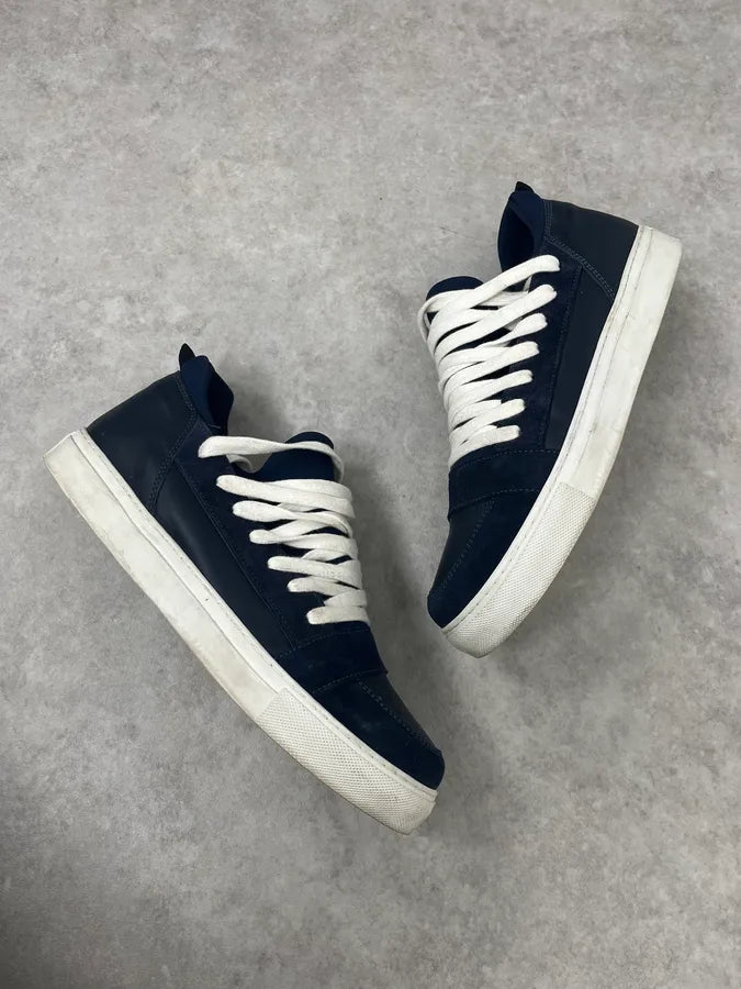 Kris Van Assche Navy & White Megalaced Sneakers mhRcdAE 2