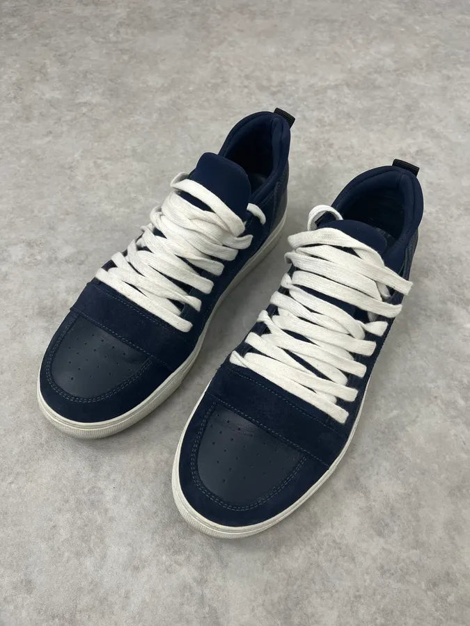 Kris Van Assche Navy & White Megalaced Sneakers mhRcdAE 3