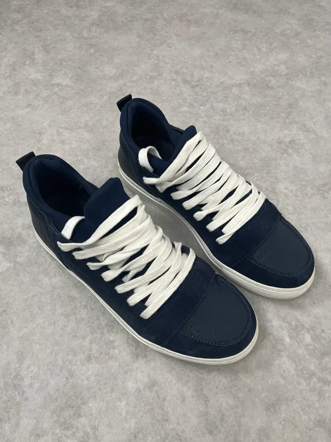 Kris Van Assche Navy & White Megalaced Sneakers mhRcdAE 5