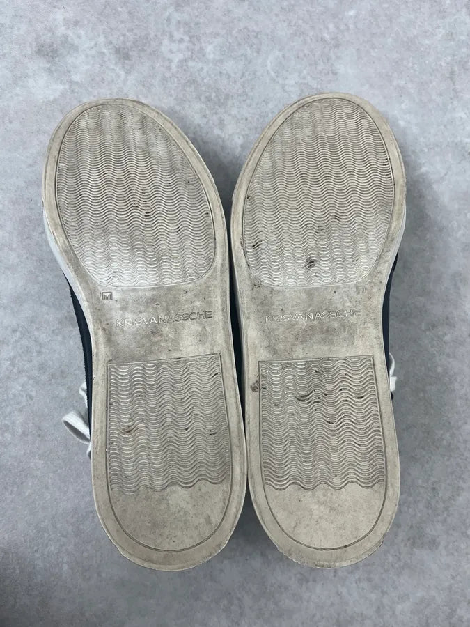 Kris Van Assche Navy & White Megalaced Sneakers mhRcdAE 7