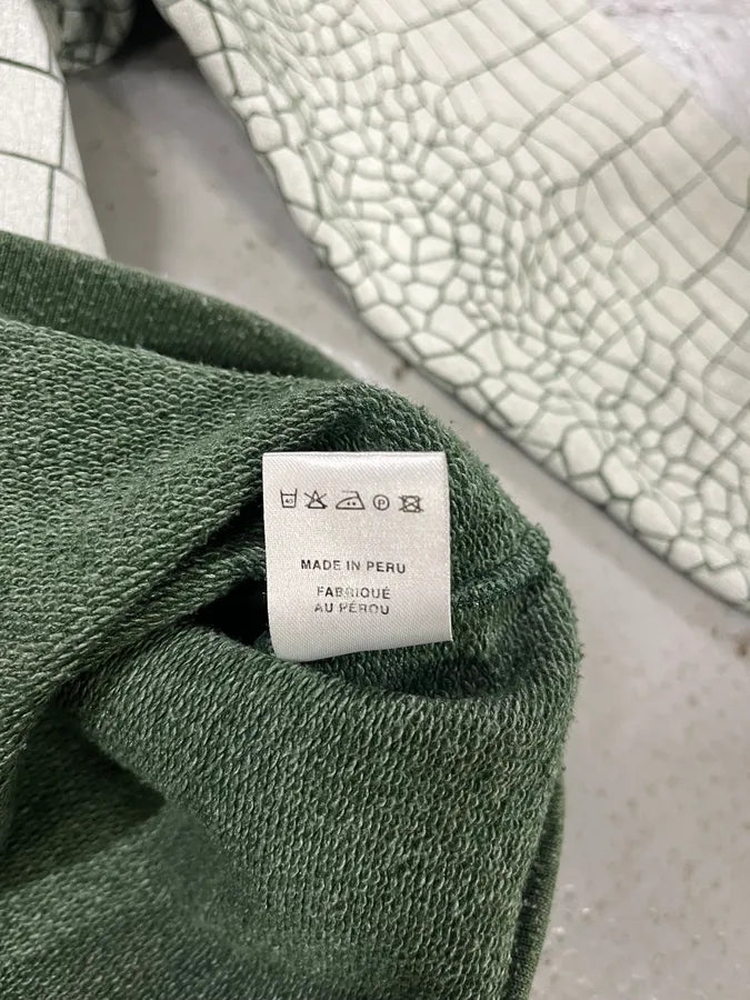 Kris Van Assche Olive & White Contemporary Patterned Sweater (M/L) fqmhPXz 8