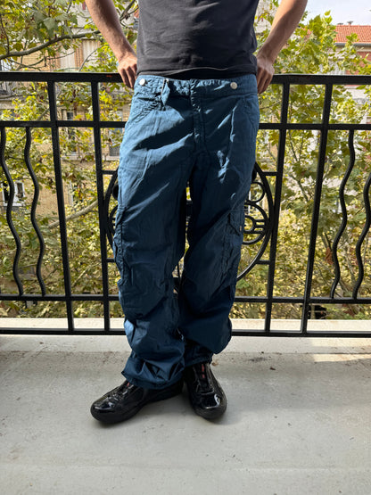 2000s Jean Paul Gaultier Blue Royal Cargo Soft Pants (L) - 3