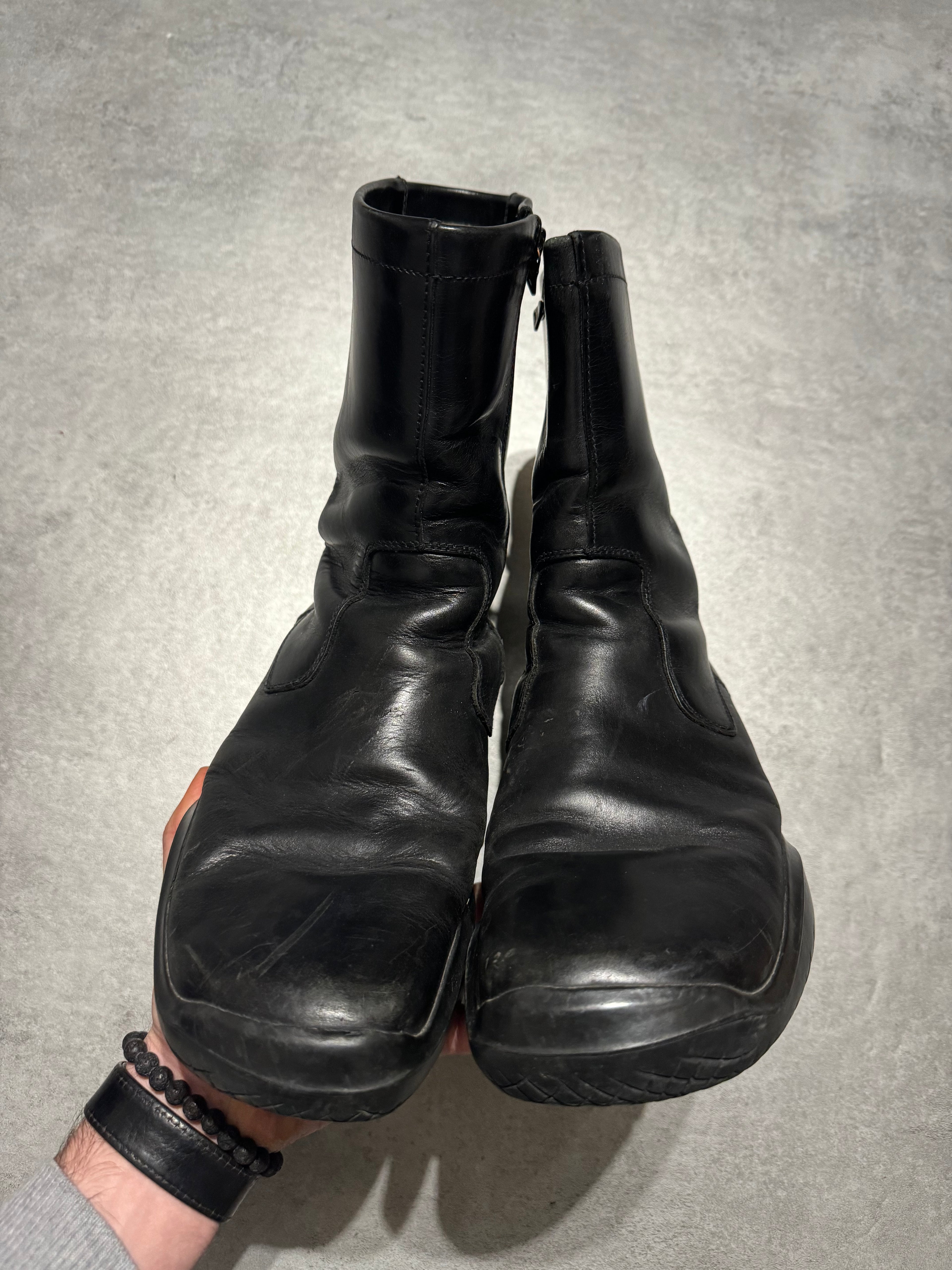 FW1999 Prada Ankle Vibram Black Leather Boots (45,5) - 9