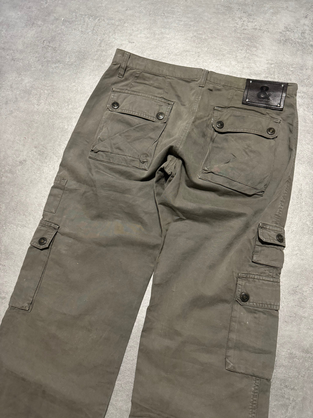AW2004 Dolce & Gabbana Faded Multi Pockets Cargo Pants (M) - 4