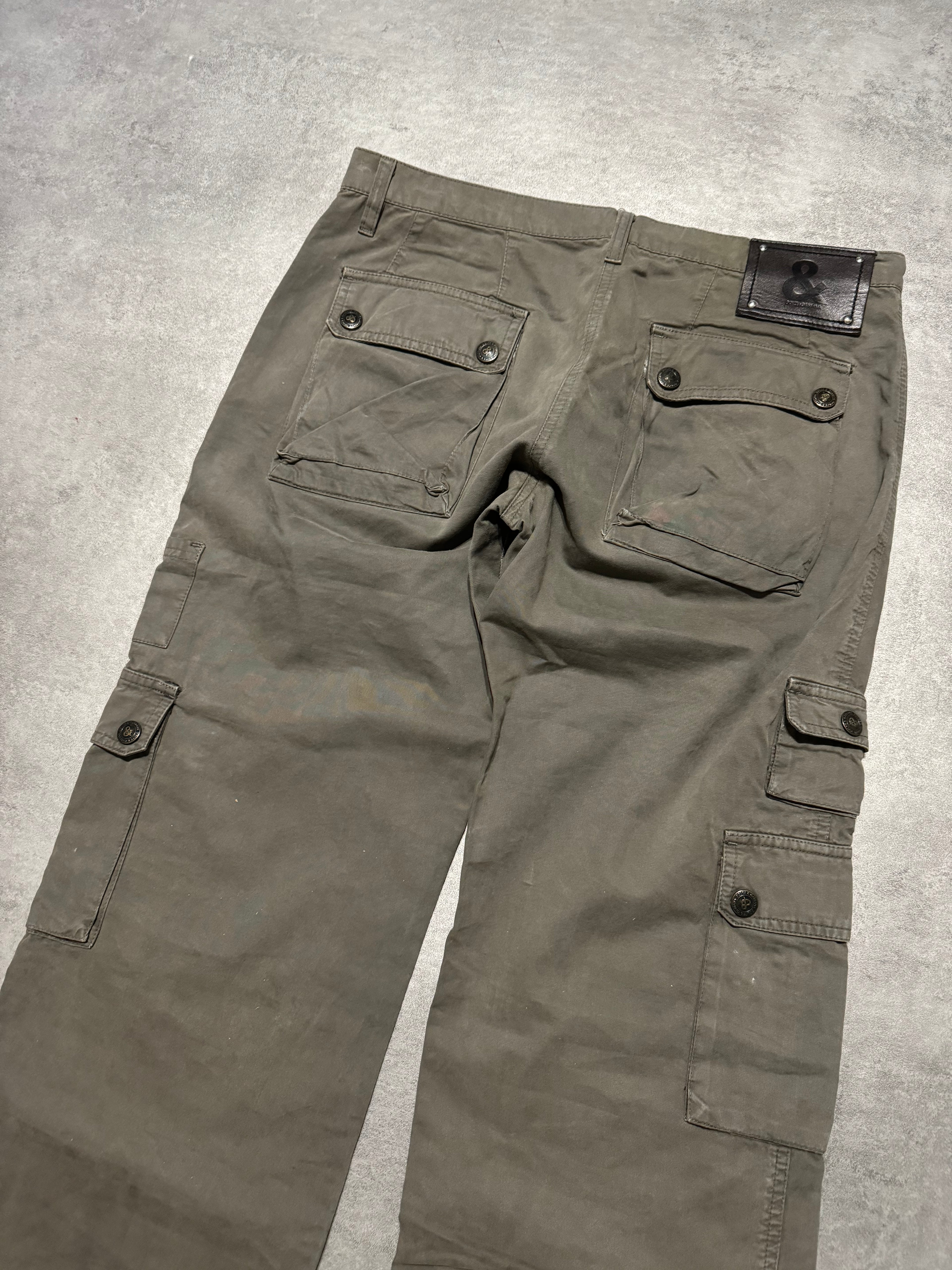 AW2004 Dolce & Gabbana Faded Multi Pockets Cargo Pants (M) - 4