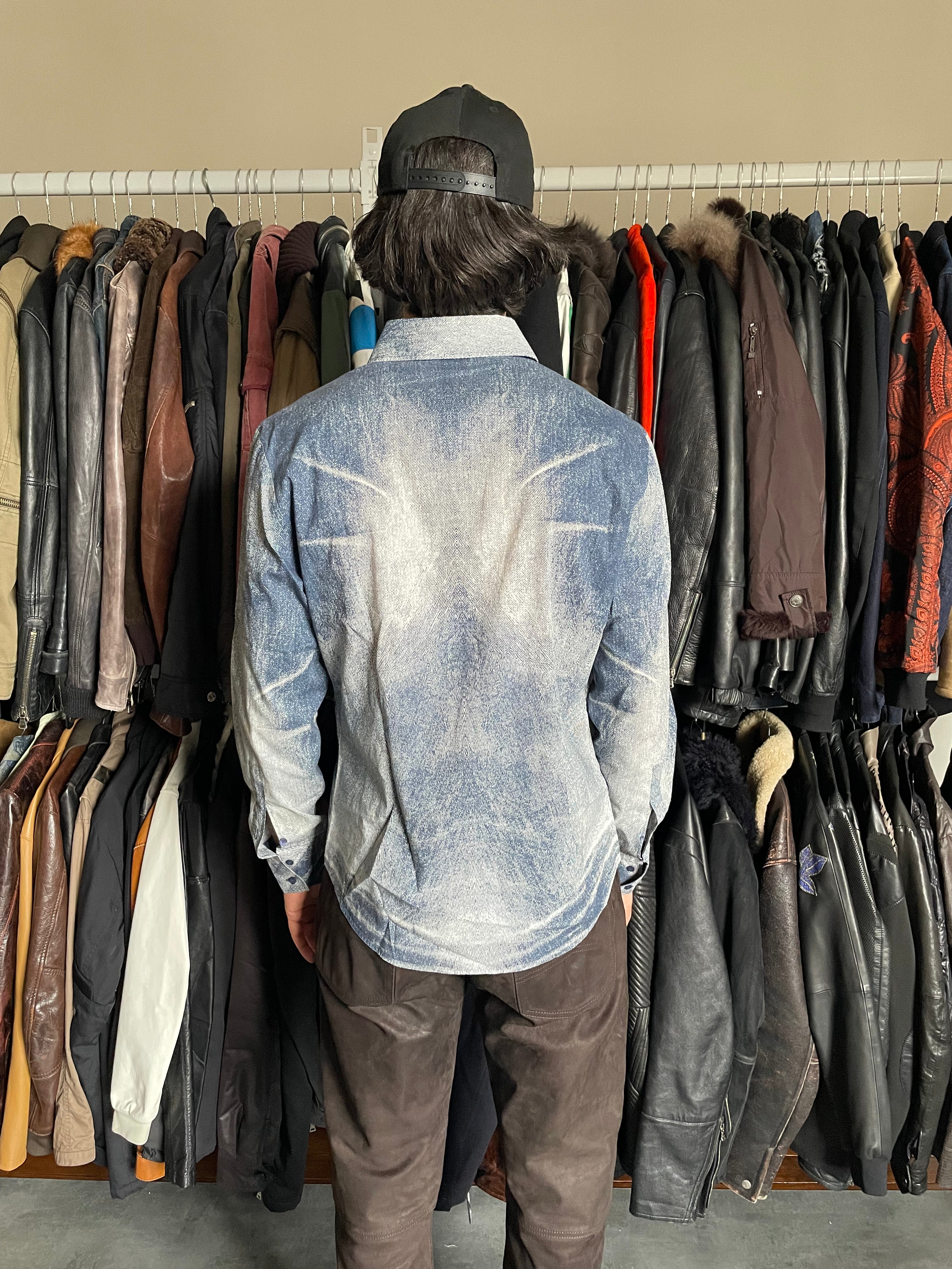 SS2004 Cavalli Blue Electric Faded Shirt (L) - 3