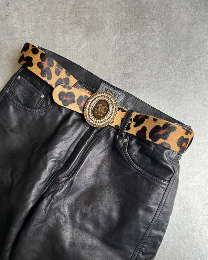 2000s Cavalli Leopard Pony Hair Ultra Belt  (OS) - 1