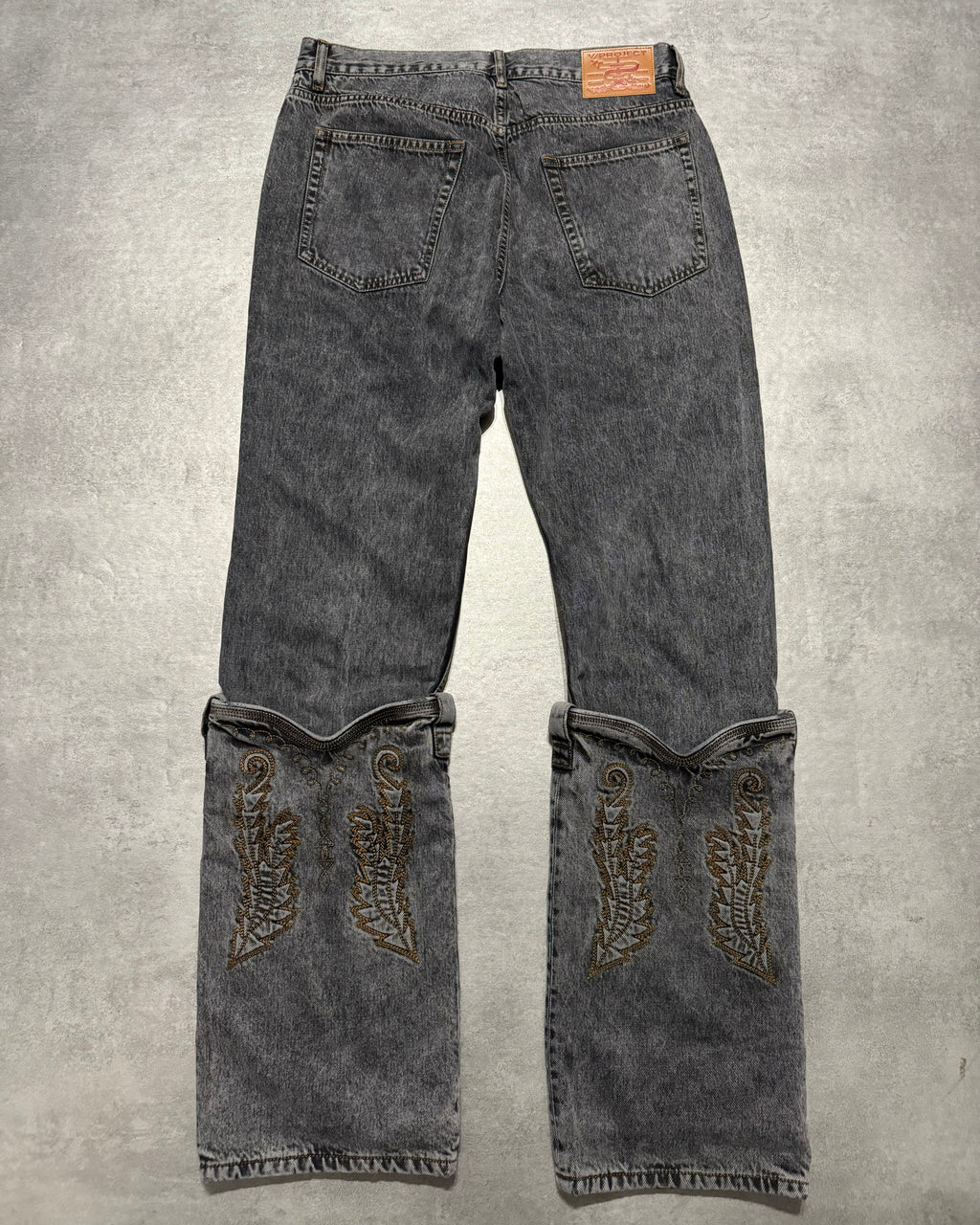 SS2023 Y/Project Cow-Boy Brut Grey Astro Denim Jeans (L) - 2