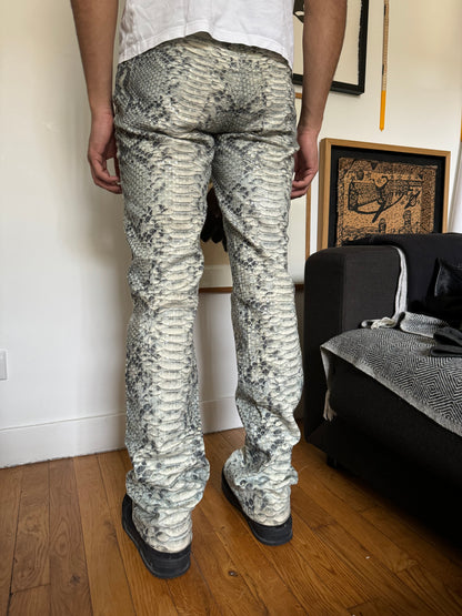 AW2002 Roberto Cavalli Aero Scales Python Effect Pants (S) - 4