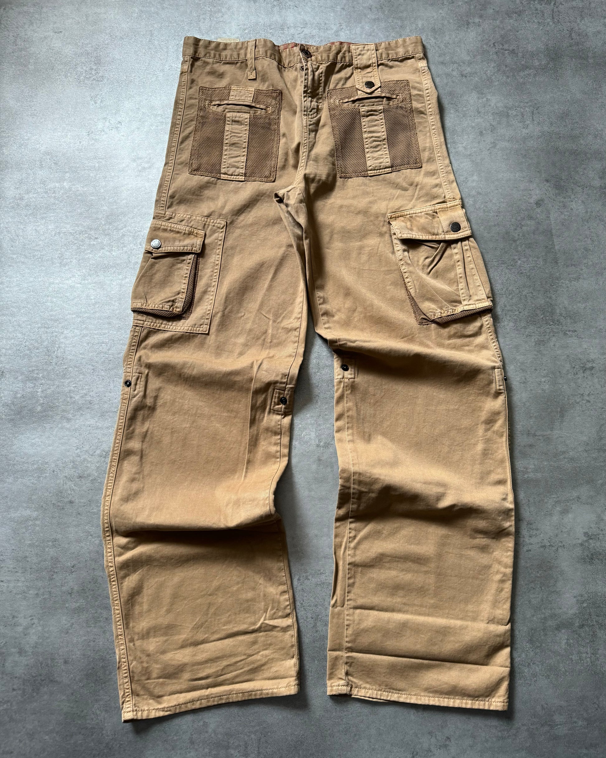 SS2003 Dolce & Gabbana Beige Cargo Utility Pants (L) - 10