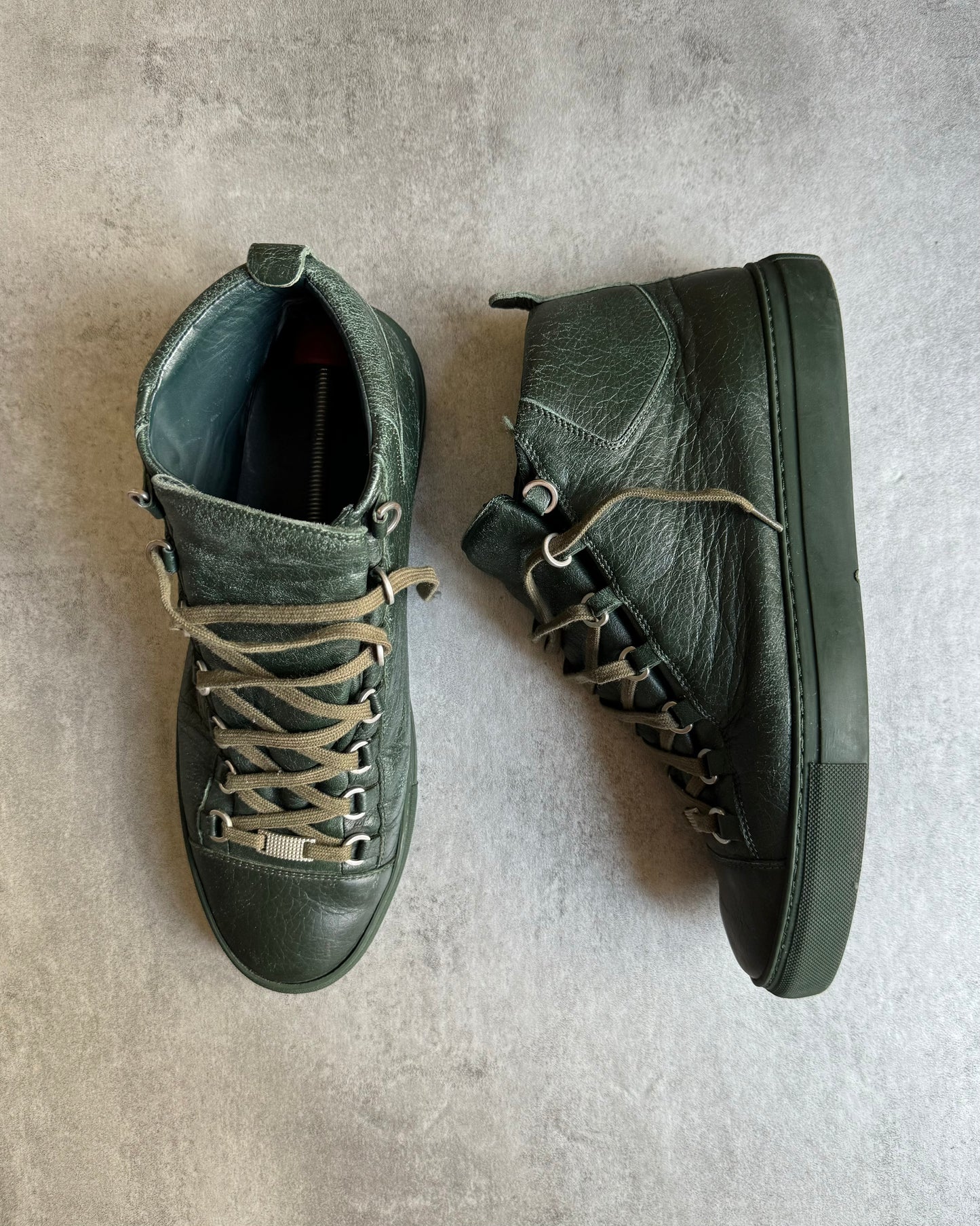 Balenciaga Arena High Green Leather Shoes 45eu us11 Dolce Vita Hub