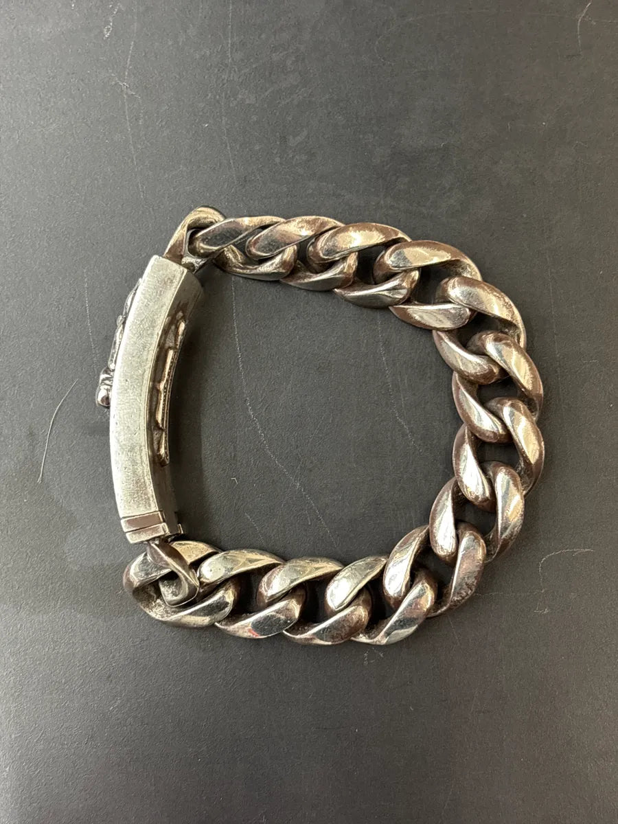 Chrome Hearts Silver Sterling Silver Dagger Curb Chain Bracelet lGPoKpHR 6