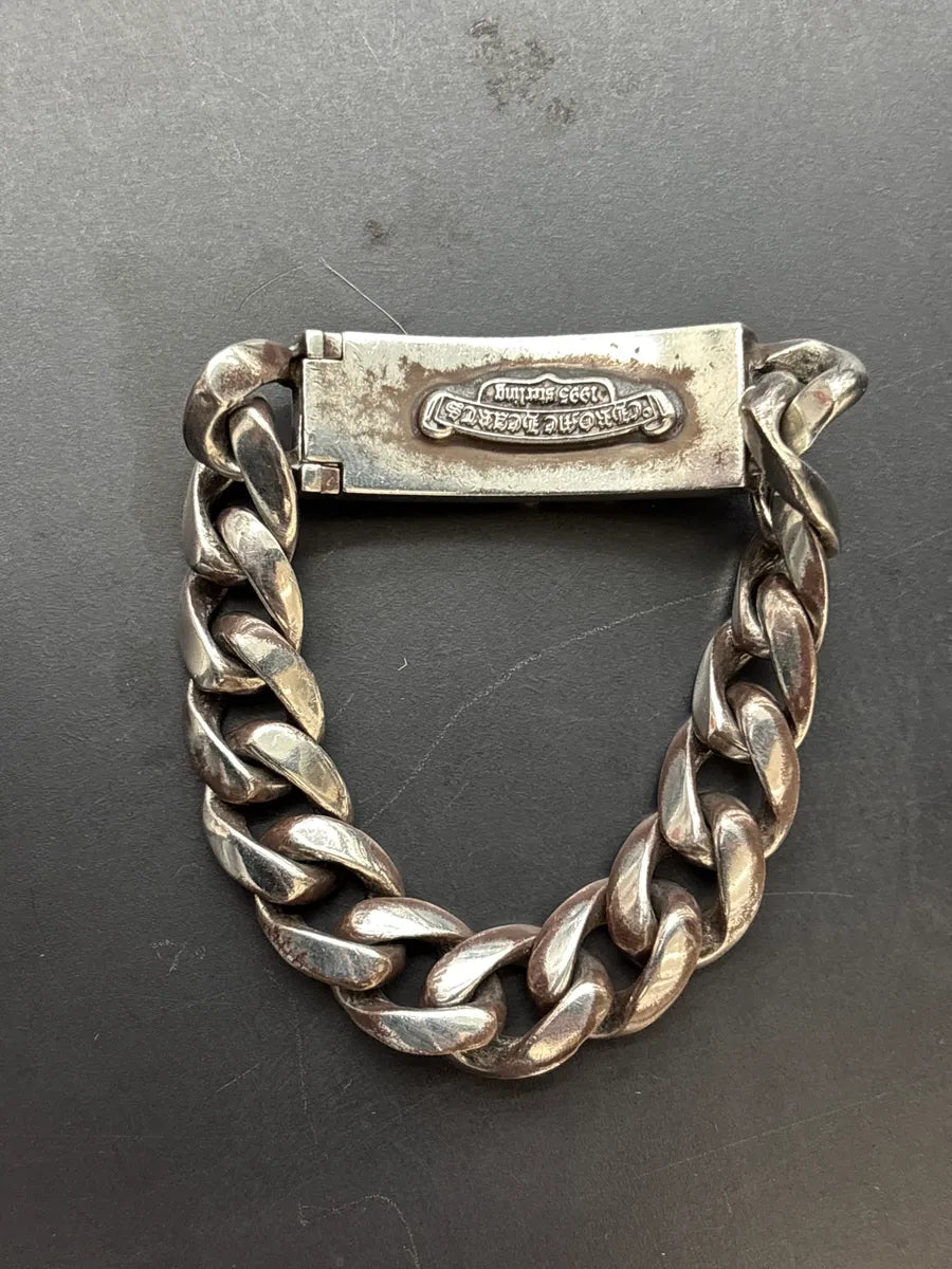 Chrome Hearts Silver Sterling Silver Dagger Curb Chain Bracelet lGPoKpHR 7
