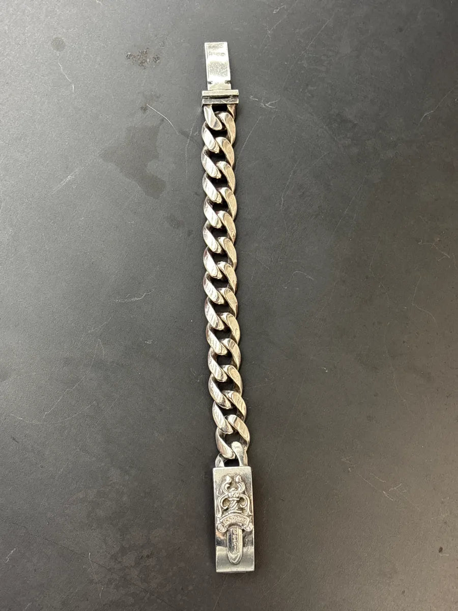Chrome Hearts Silver Sterling Silver Dagger Curb Chain Bracelet lGPoKpHR 4