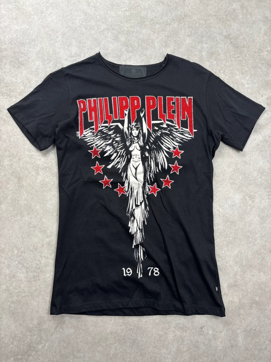 2010s Philipp Plein Black Angel Graphic T-Shirt lHVRzWRh 0