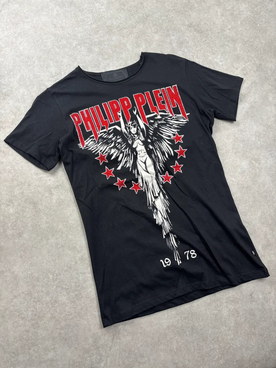 2010s Philipp Plein Black Angel Graphic T-Shirt lHVRzWRh 3