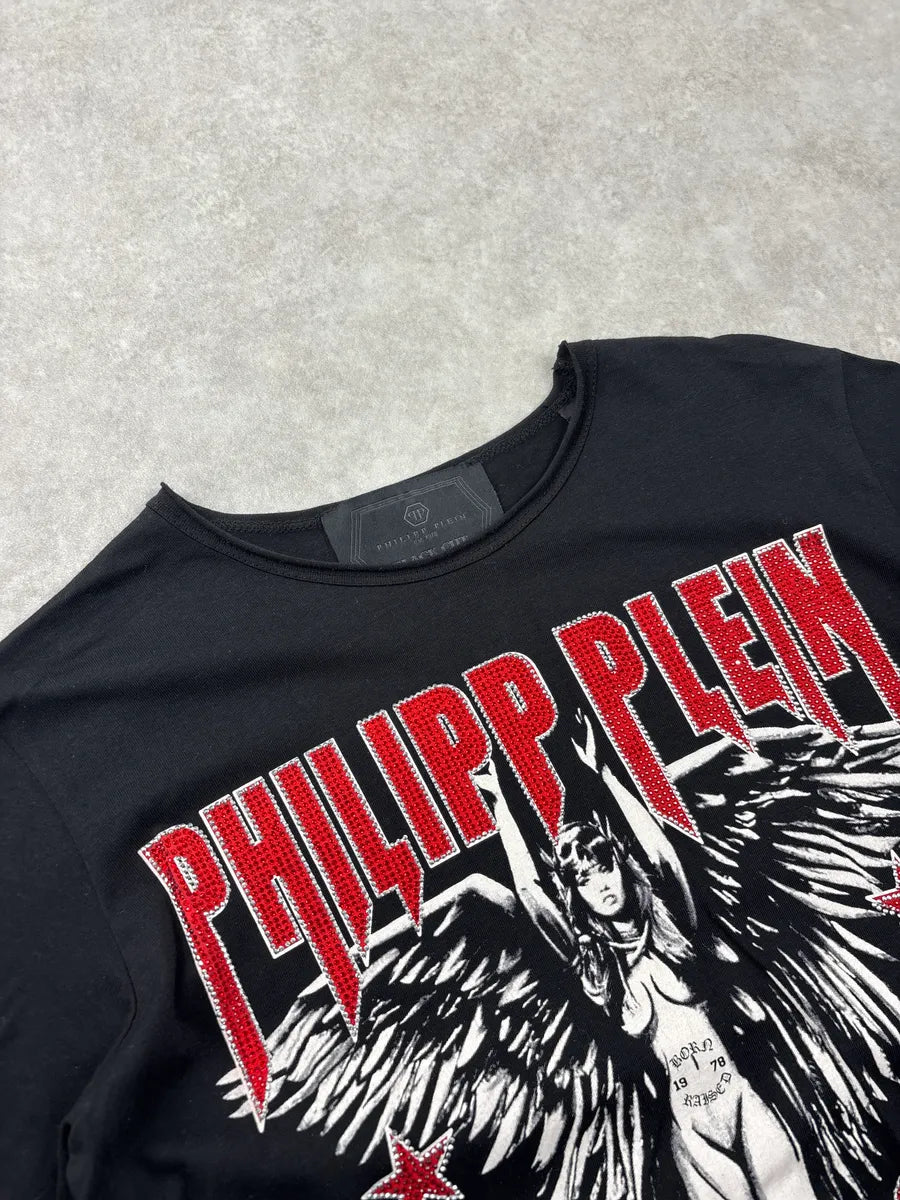 2010s Philipp Plein Black Angel Graphic T-Shirt lHVRzWRh 4